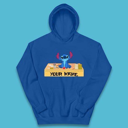 Personalised Disney Stitch Welcome Back To School Your Name Lilo & Stitch School First Day Of School Kids Hoodie