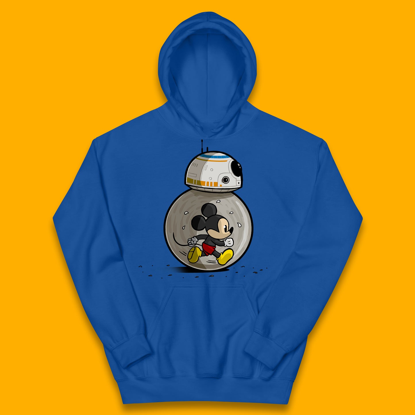 Disney Mickey Mouse BB-8 Funny Star Wars BB8 Running Mickey Disney Trip Star Wars 46th Anniversary Kids Hoodie