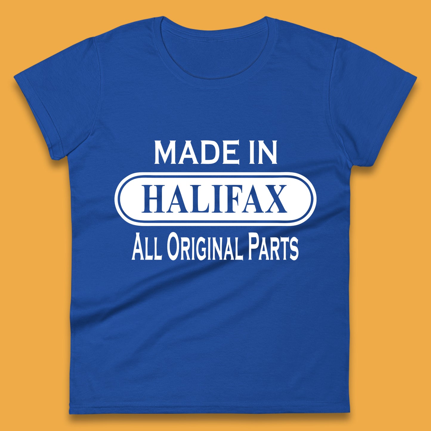 Made In Halifax All Original Parts Vintage Retro Birthday Town in  West Yorkshire, England Gift Womens Tee Top