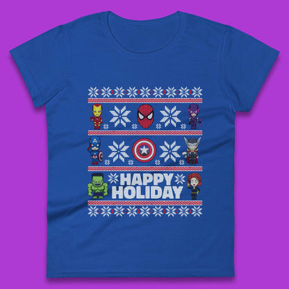 Avengers Superheroes Christmas Womens T-Shirt