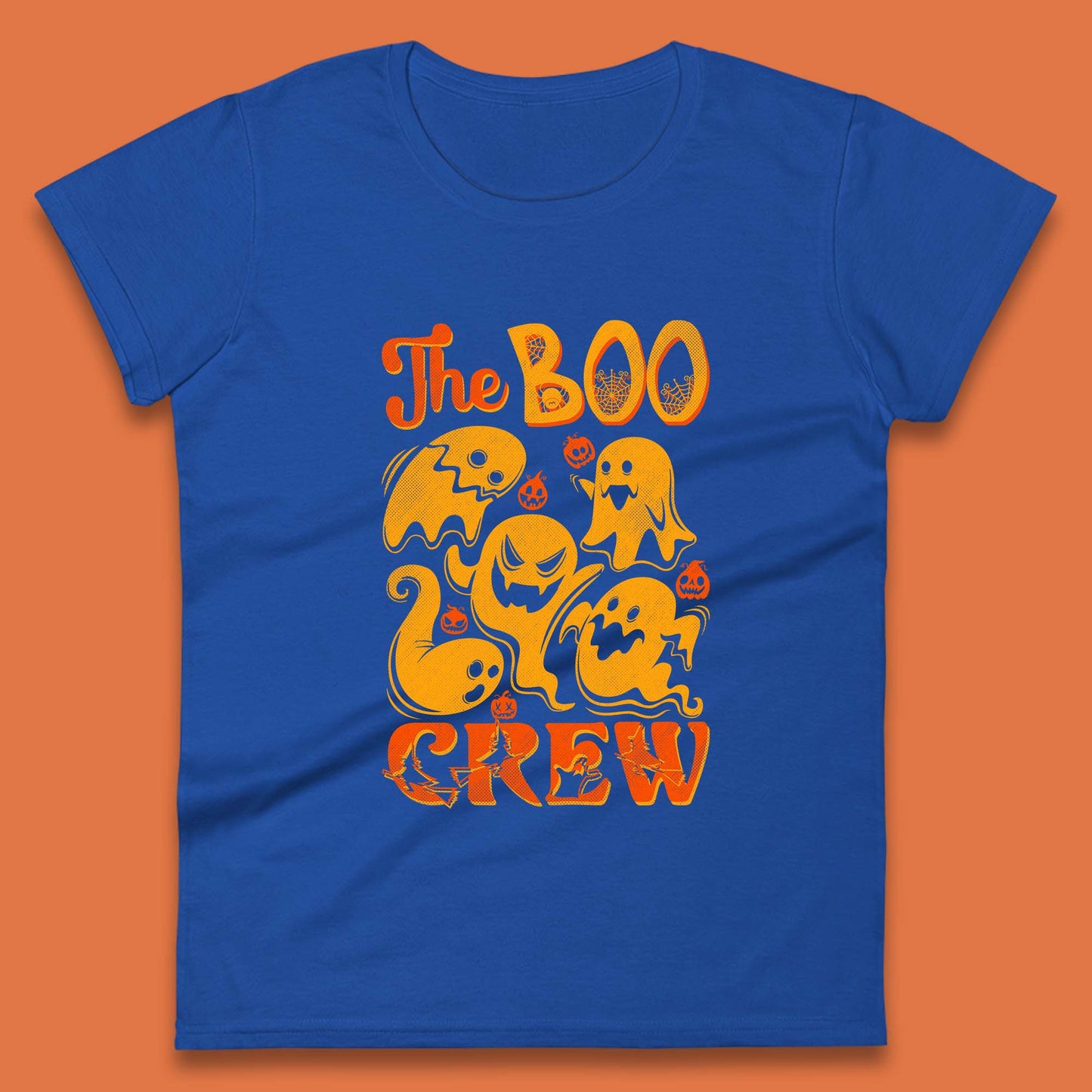 The Boo Crew Halloween Horror Scary Boo Ghost Squad Spooky Vibes Womens Tee Top