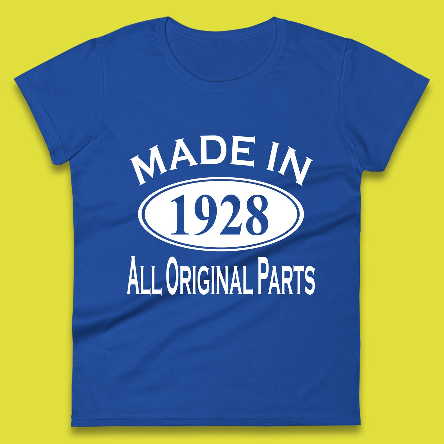 Made In 1928 All Original Parts Vintage Retro 95th Birthday Funny 95 Years Old Birthday Gift Womens Tee Top