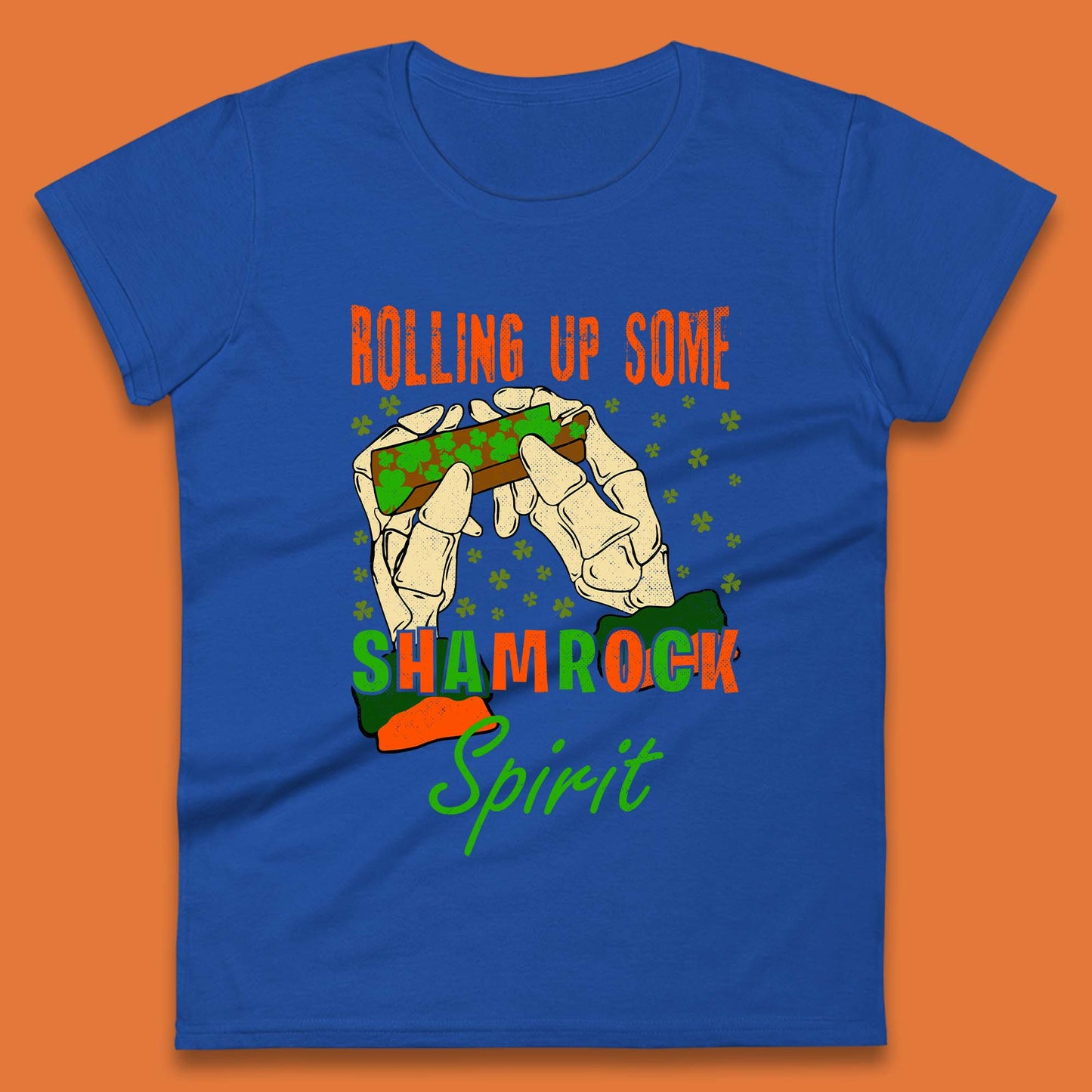 Rolling Up Some Shamrock Spirit Womens T-Shirt