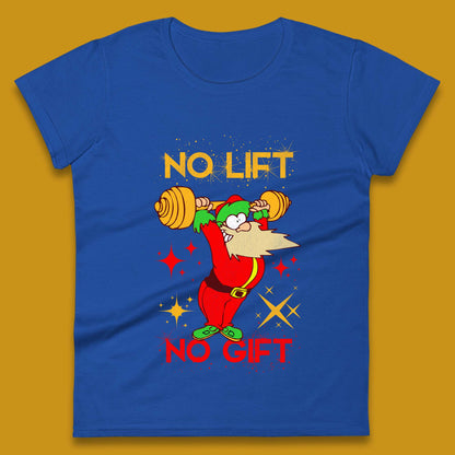 santa workout christmas womens t shirt