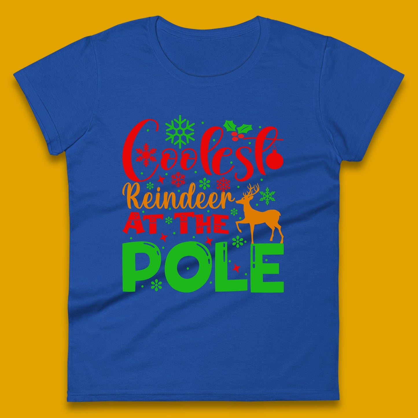 coolest reindeer womens t shirt