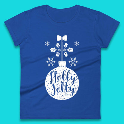 holly jolly christmas womens t shirt