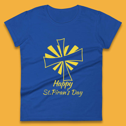 Happy Saint Piran's Day Womens T-Shirt