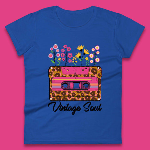 Vintage Soul Western Floral Cassette Tape Retro Wildflower Music Mixtape 80’s 90's Country Music Nostalgia Womens Tee Top