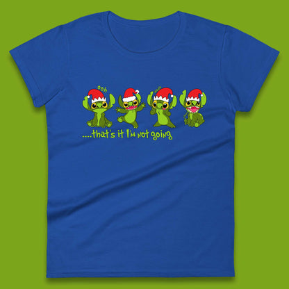 Grinch Stitch Christmas Womens T-Shirt