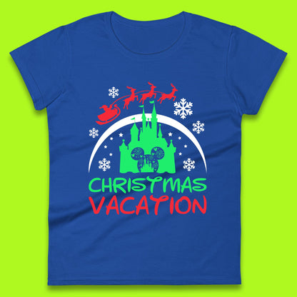 disney castle christmas womens t shirt