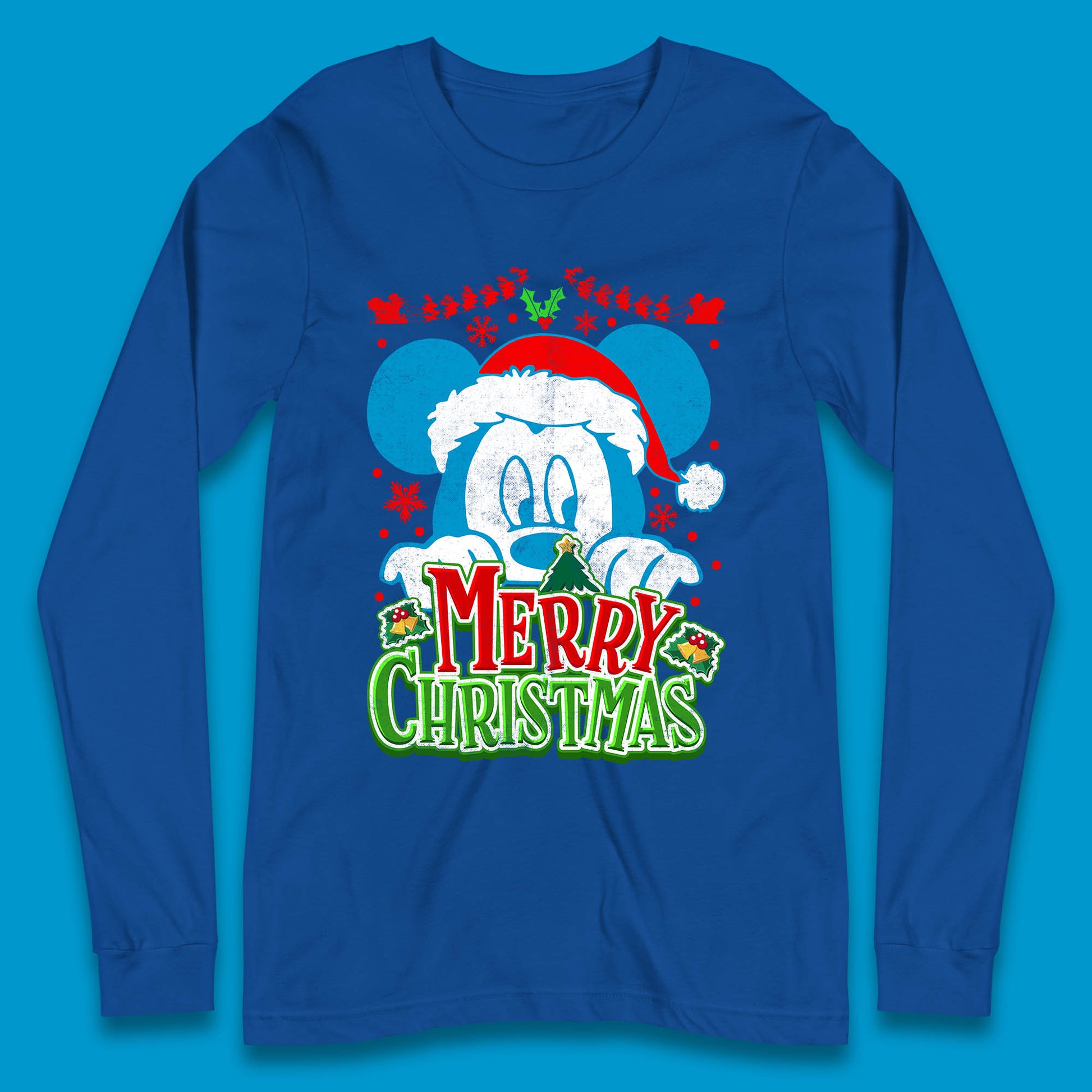 mickey mouse christmas long sleeve t shirt