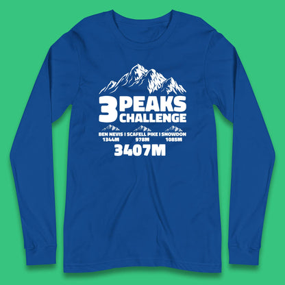 3 Peaks Challenge Hiking Long Sleeve T Shirt