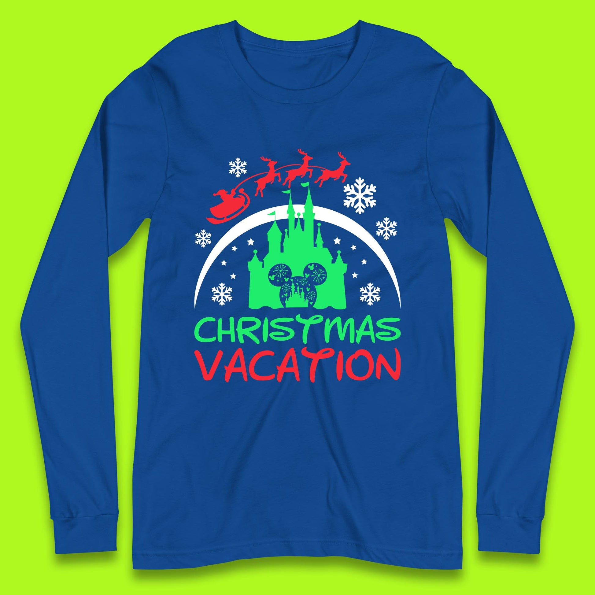 disney castle christmas long sleeve t shirt