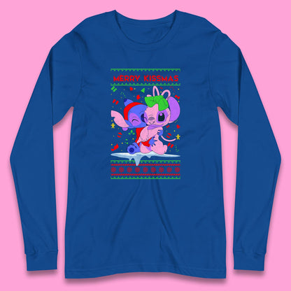 merry kissmas disney stitch and angel t shirt