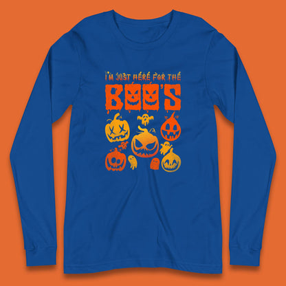 I'm Just Here For The Boos Halloween Funny Pumpkin Ghost Boos Jack-o-lantern Long Sleeve T Shirt