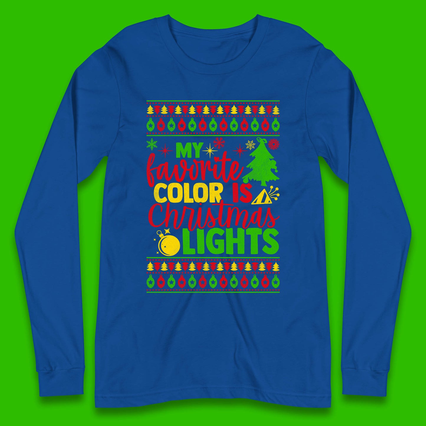 my favorite color is christmas lights t shirt