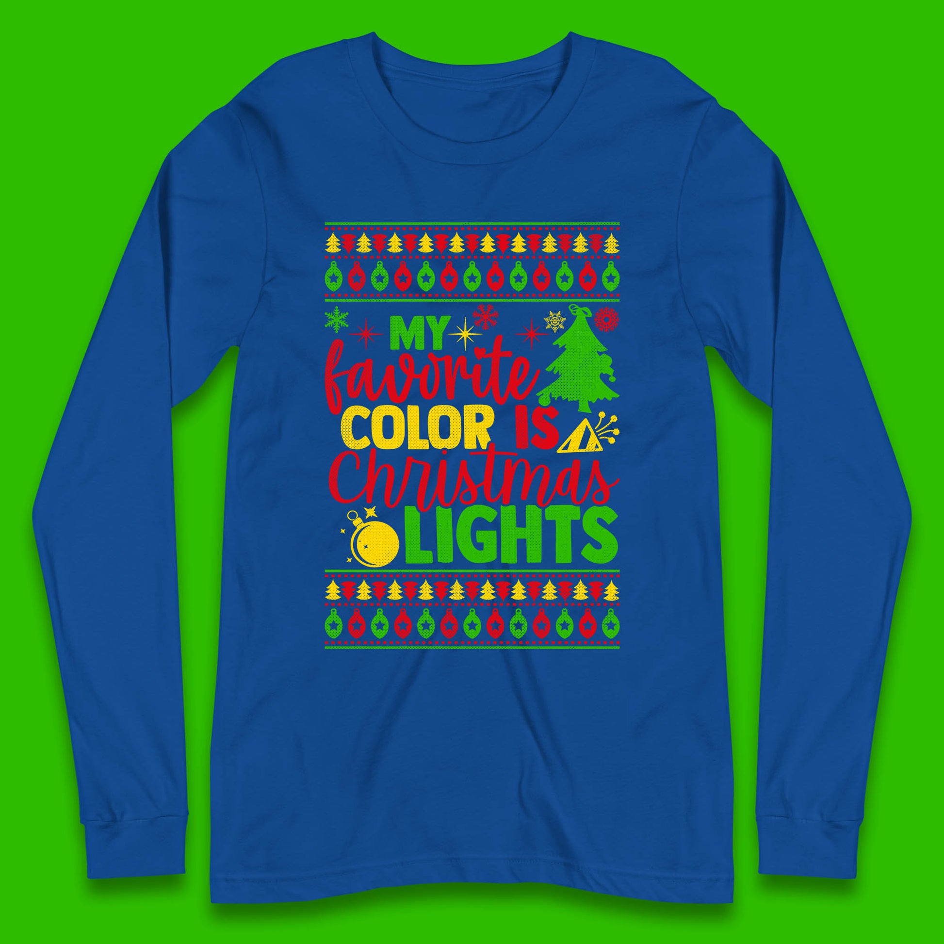 my favorite color is christmas lights t shirt