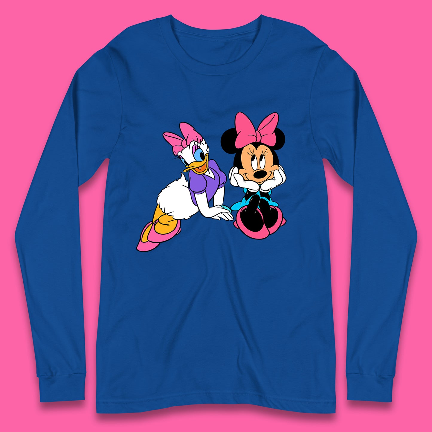 Cute Disney Minnie Mouse and Daffy Duck Best Friends Magic Kingdom Holiday Disney Best Friends Cartoon Character Disneyland Vacation Trip Long Sleeve T Shirt