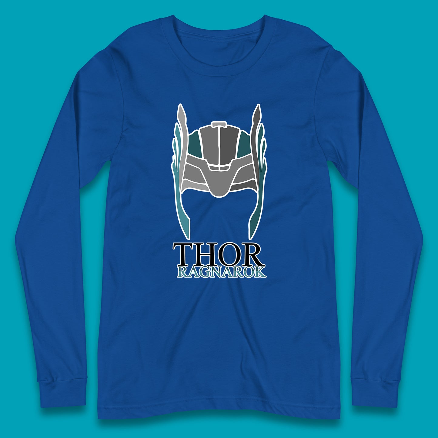 Thor Ragnarok Marvel Avenger Thor Helmet Superhero Movie Character Thor Helmet Ragnarok Long Sleeve T Shirt