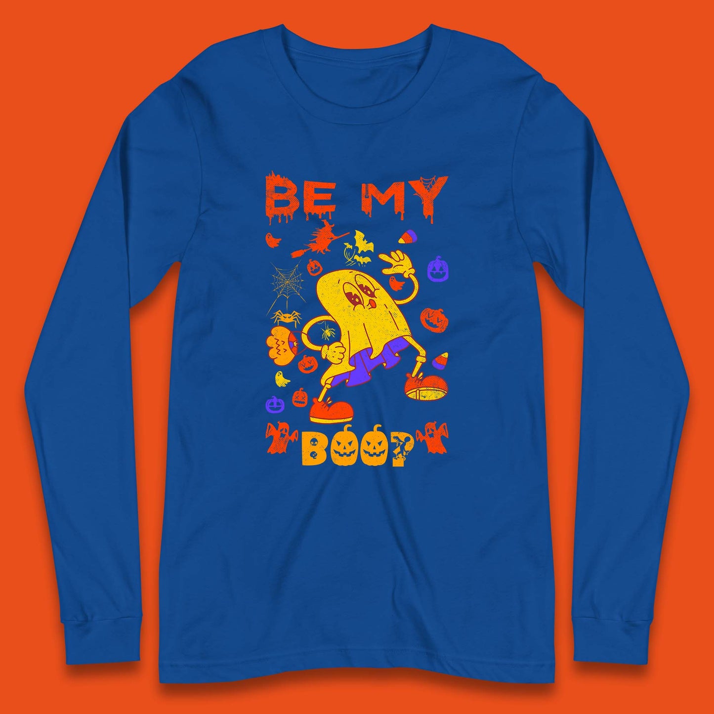 Bee My Boo Happy Halloween Boo Ghost Matching Costume Horror Scary Long Sleeve T Shirt