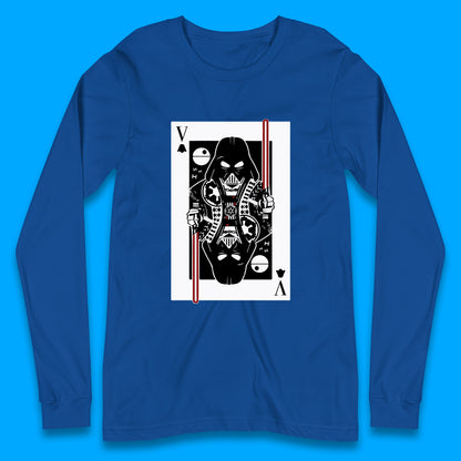 Star Wars Fictional Character Darth Vader Playing Card Vader King Card Sci-fi Action Adventure Movie 46th Anniversary Long Sleeve T Shirt