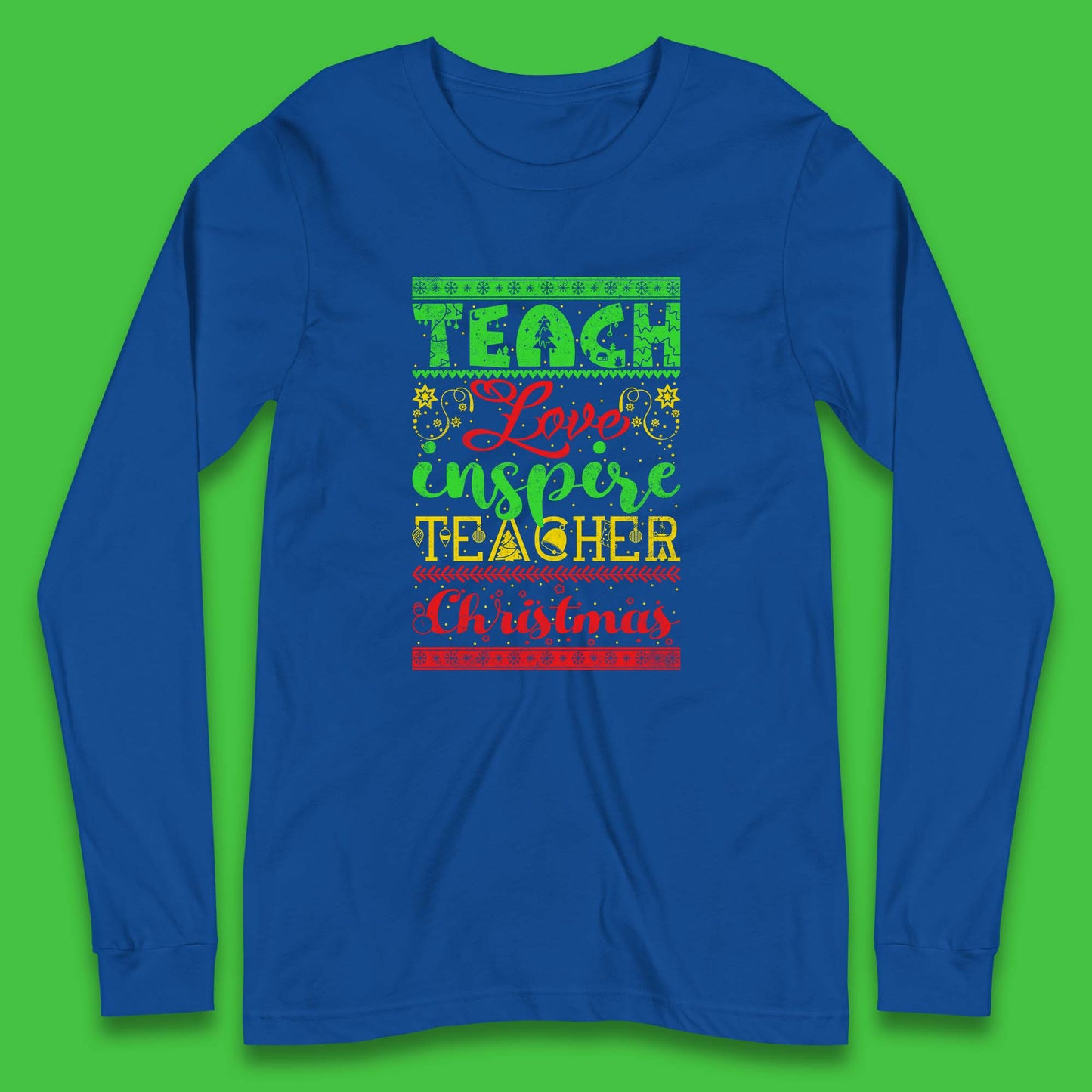 teach love inspire teacher christmas t shirt