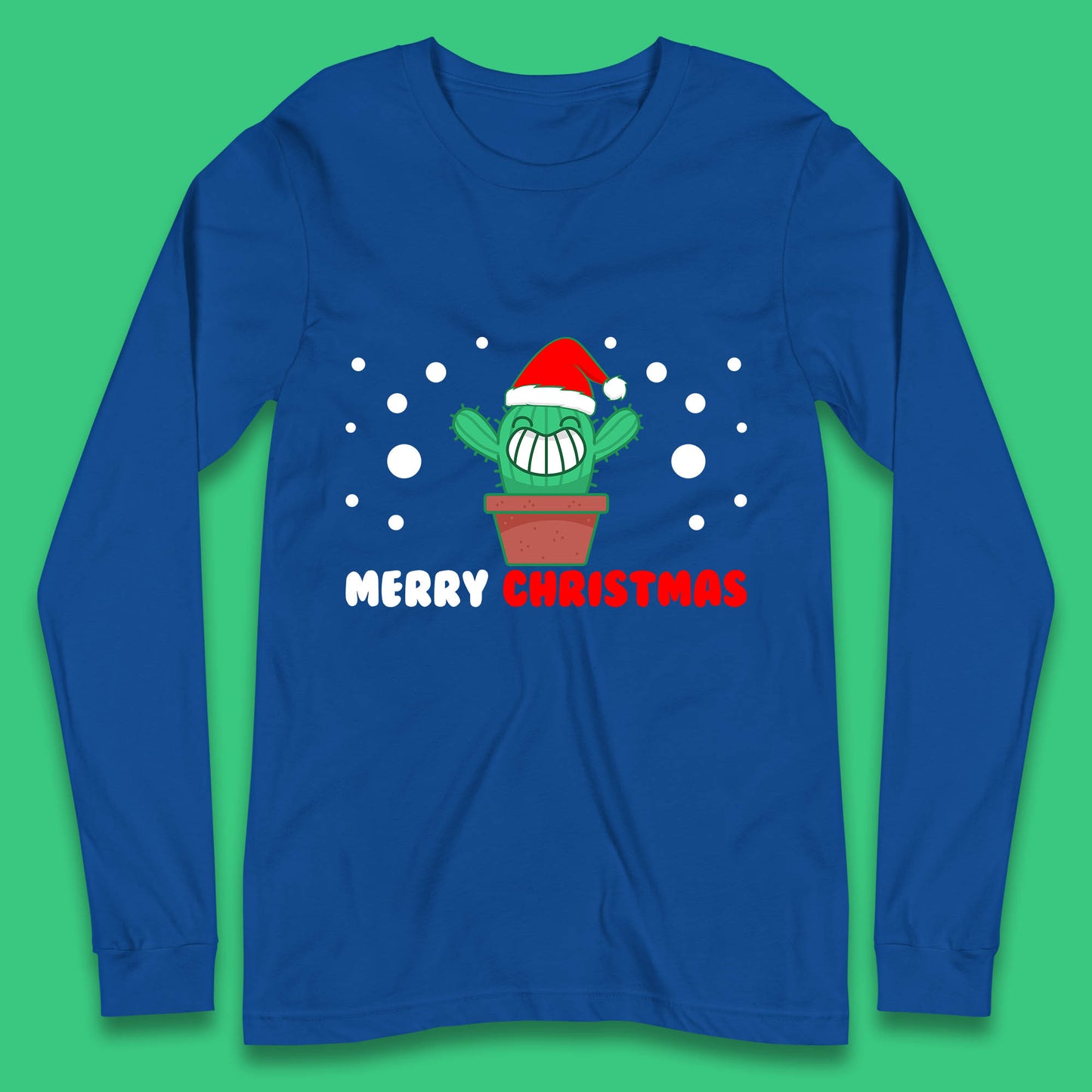 merry christmas little cactus with santa hat t shirt