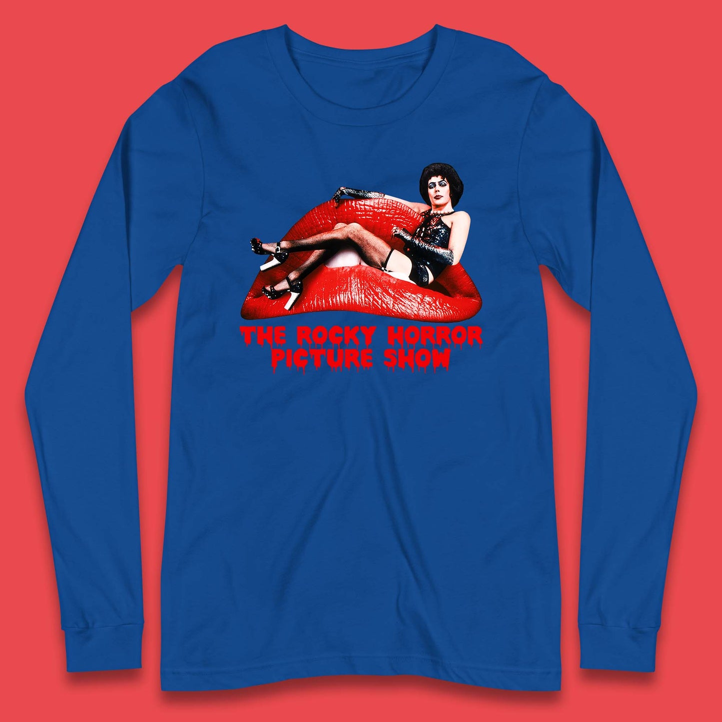 The Rocky Horror Show Halloween Horror Movie Red Lips Long Sleeve T Shirt