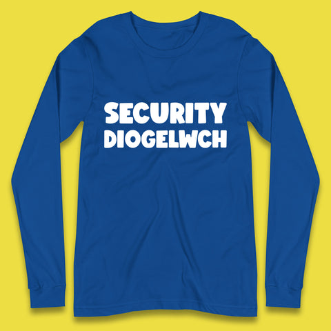 Security Diogelwch Security Services Diogelwch Cymru Workwear Guard Doorman Bodyguard Long Sleeve T Shirt
