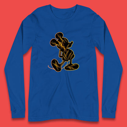 Disney Classic Mickey Mouse Pose Disney Retro Cartoon Character Disneyland Holiday Vacation Long Sleeve T Shirt