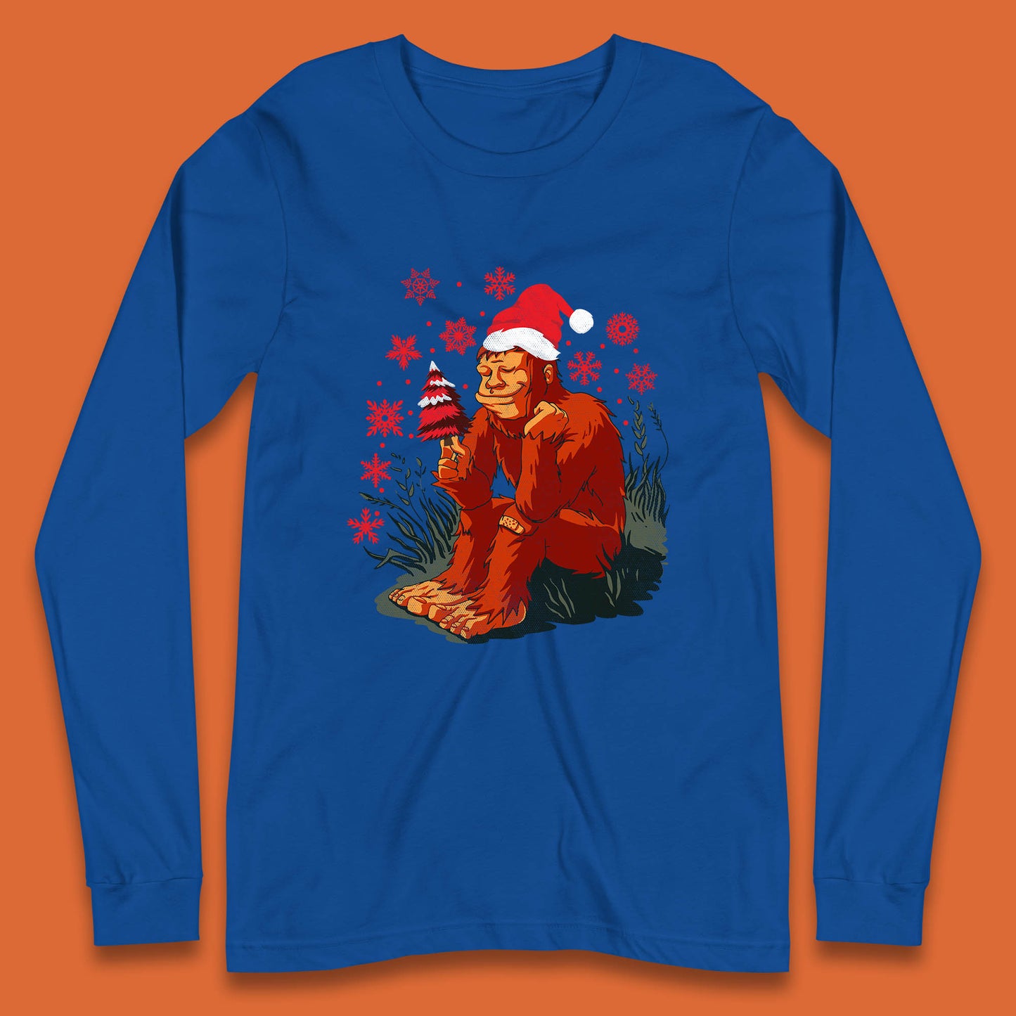 bigfoot christmas tree t shirt