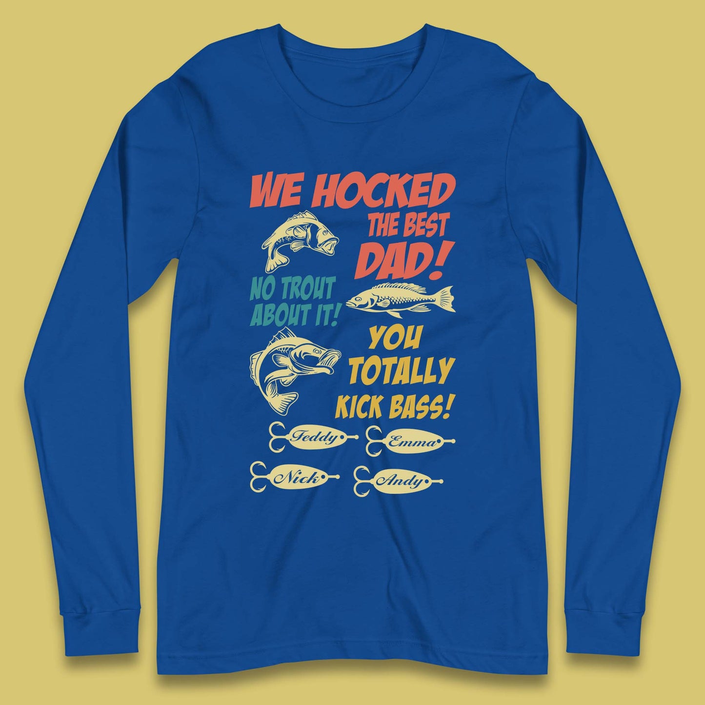 Personalised We Hocked The Best Dad Long Sleeve T-Shirt