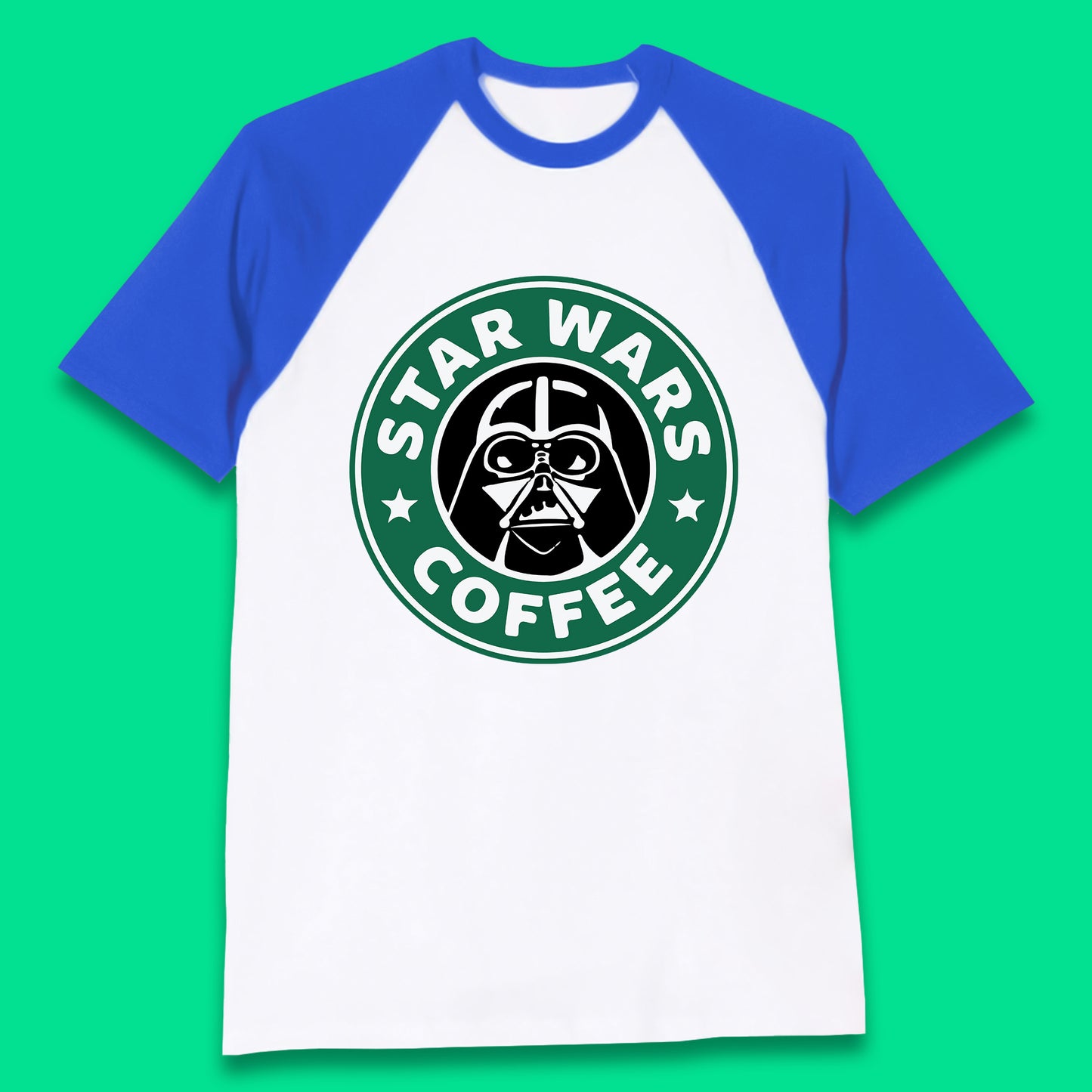 Sci-fi Action Adventure Movie Character Darth Vader Star Wars Coffee Starbucks Coffee Spoof Star Wars 46th Anniversary Baseball T Shirt