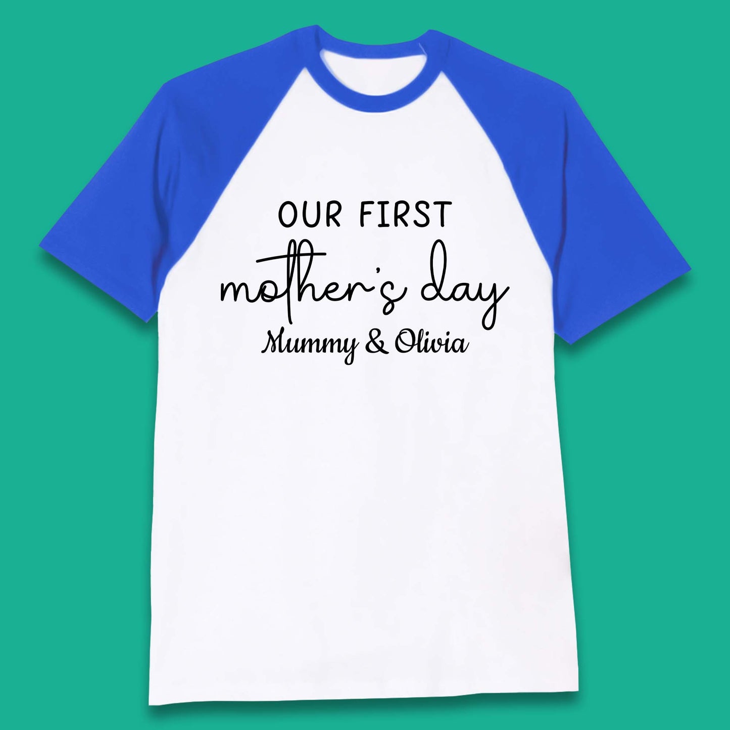 Personalised Our First Mother's Day Baseball T-Shirt