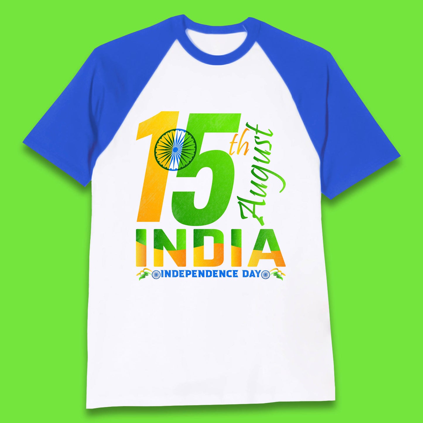  Indian Flag Indian Pride Baseball T Shirt