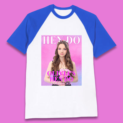 Custom Hen Party Baseball T-Shirt