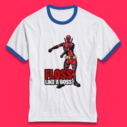 Floss Lika A Boss Deadpool Floss Floss Dance Deadpool Fictional Character Superhero Comic Book Character Floss Dancing Deadpool Marvel Comics Ringer T Shirt