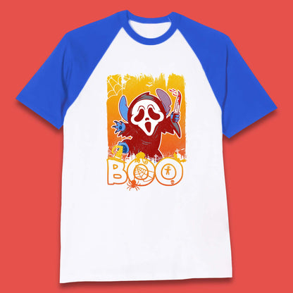 Stitch Scream Ghostface Disney Halloween Horror Movie  Disney Lilo & Stitch Baseball T Shirt