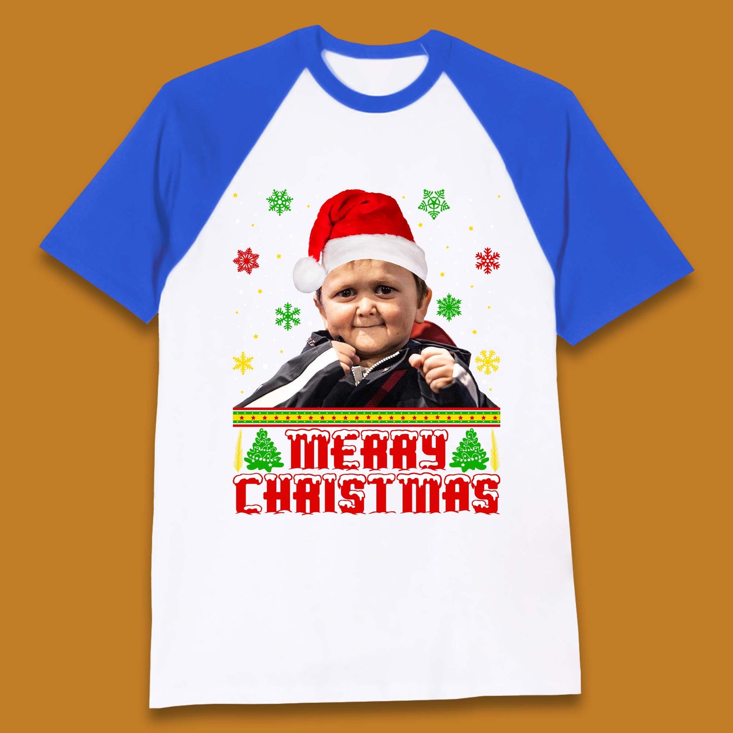 Hasbulla Mini Khabib Christmas Baseball T-Shirt