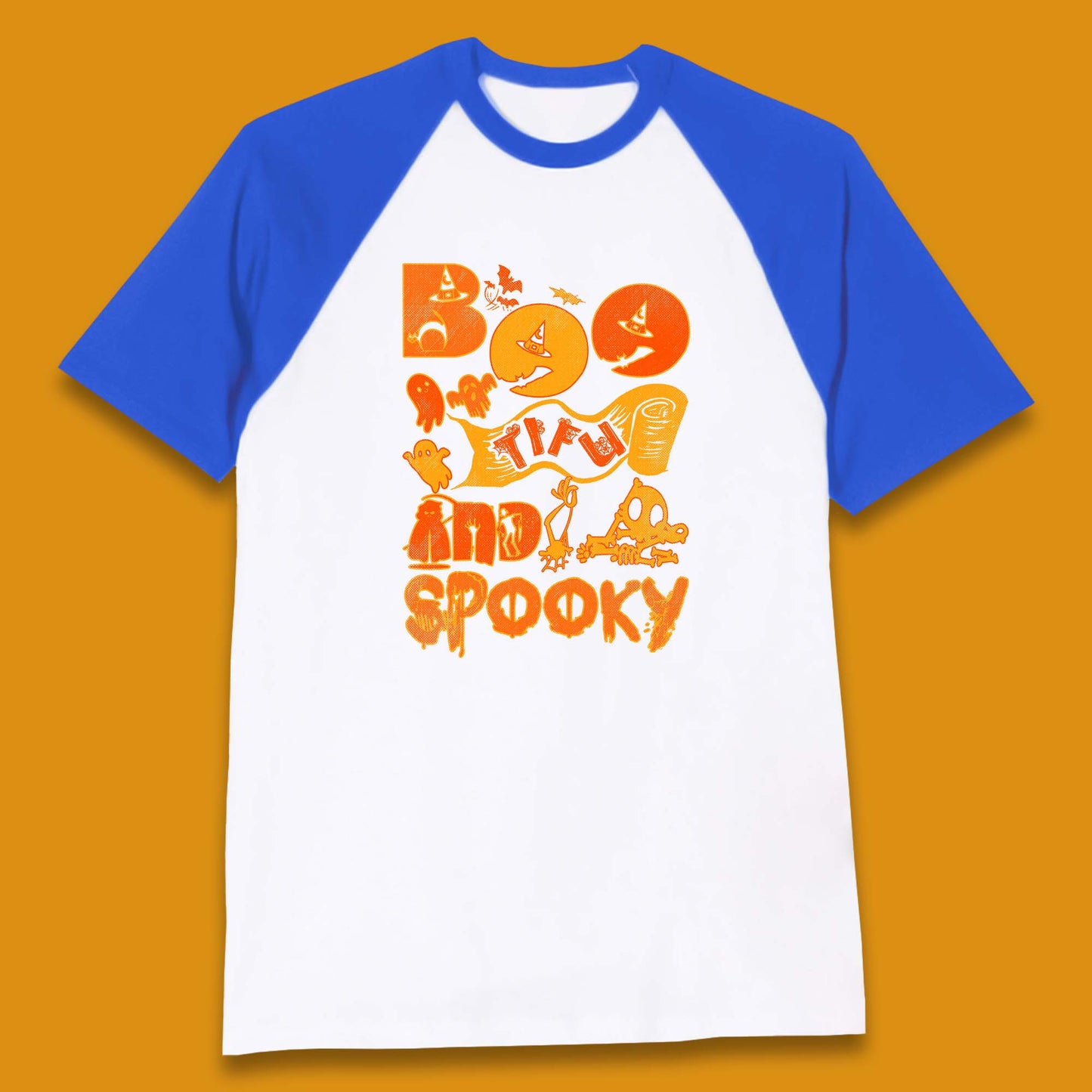 Boo Tiful and Spooky Halloween Horror Scary Boo Ghost Spooky Season Baseball T Shirt