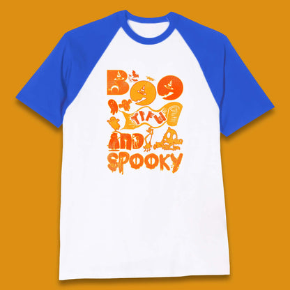 Boo Tiful and Spooky Halloween Horror Scary Boo Ghost Spooky Season Baseball T Shirt