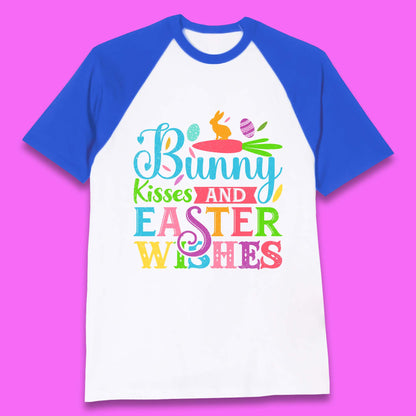 Bunny Kisses And Easter Wishes Baseball T-Shirt