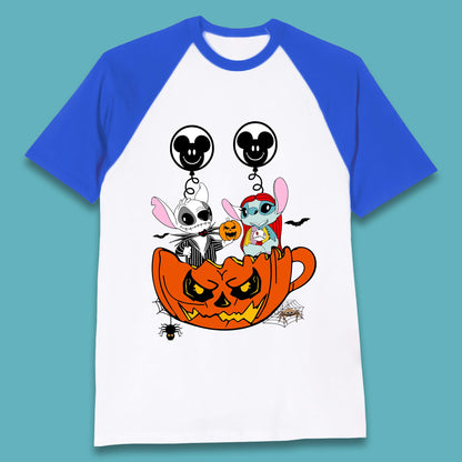 jack and sally baseball t shirt