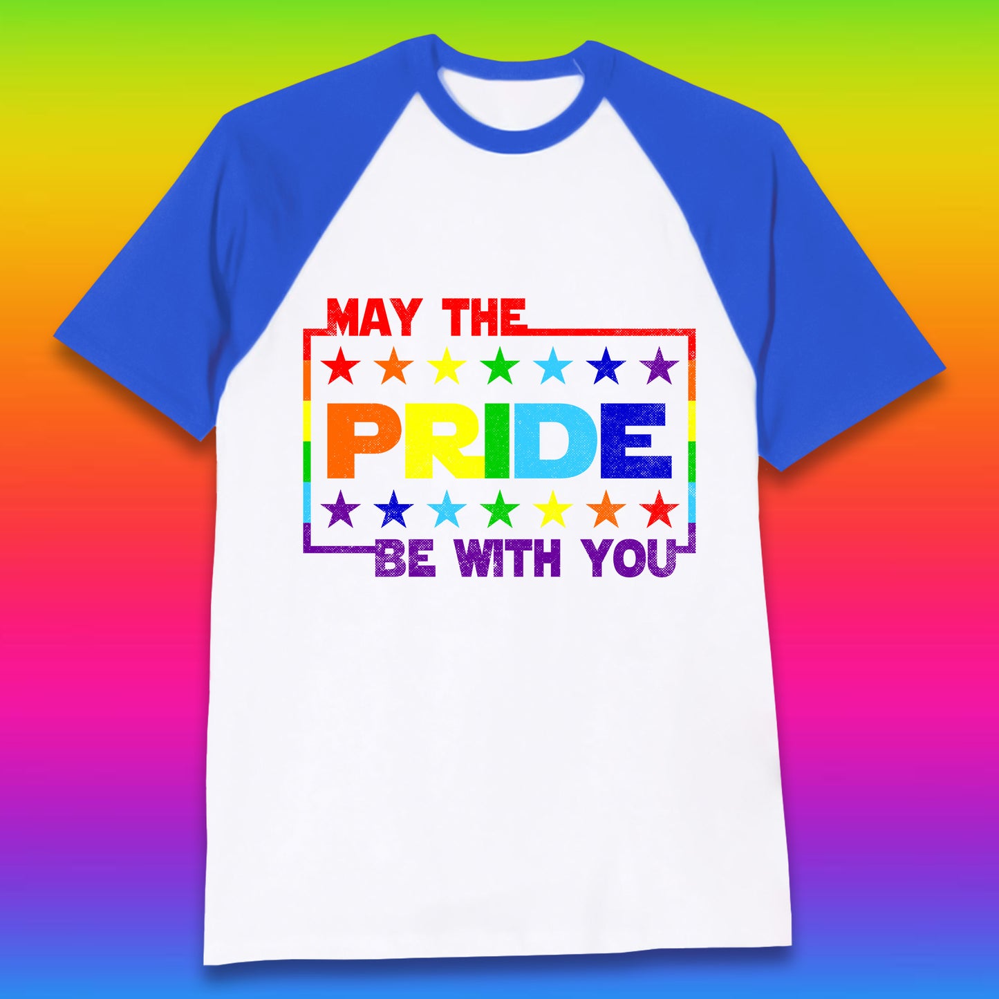 May The Pride Be With You LGBTQ Pride Month Rainbow Star Wars LGBT Pride Baseball T Shirt