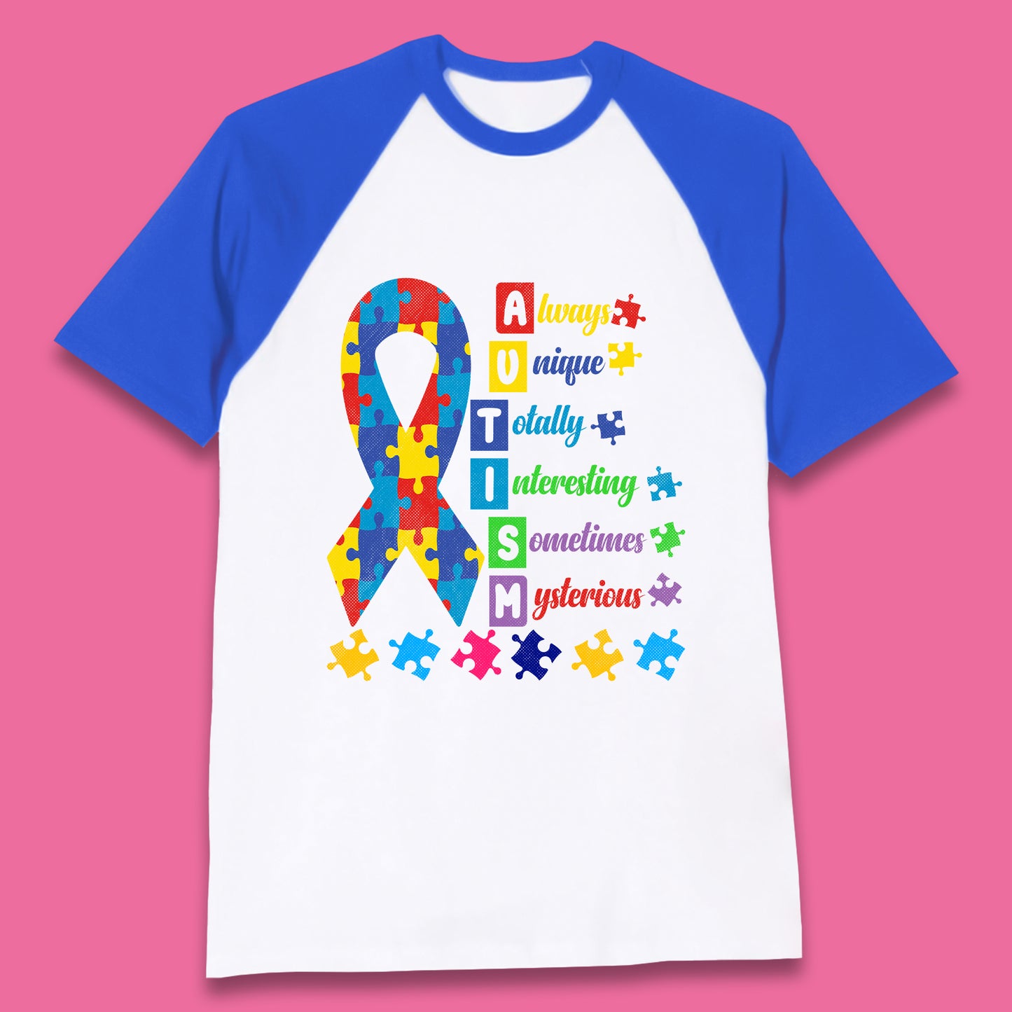 Autism Always Unique Baseball T-Shirt