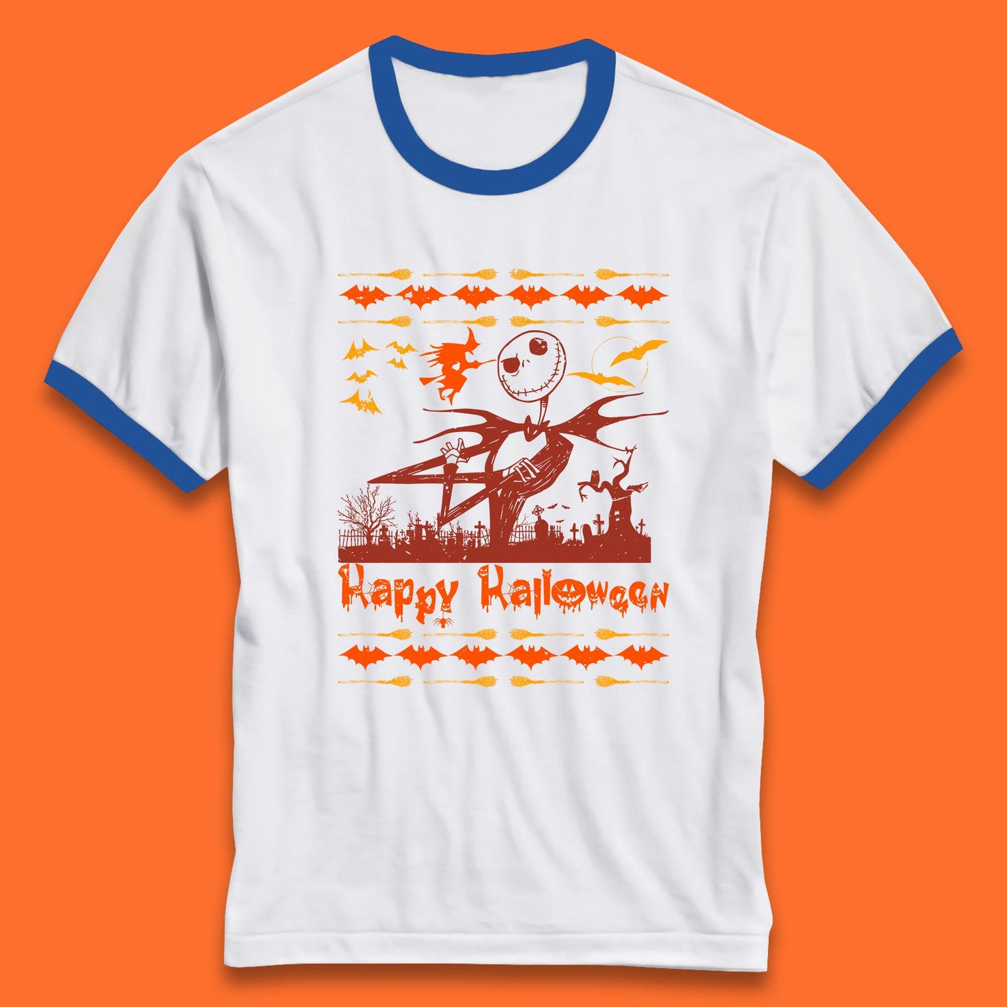 happy halloween ringer t shirt