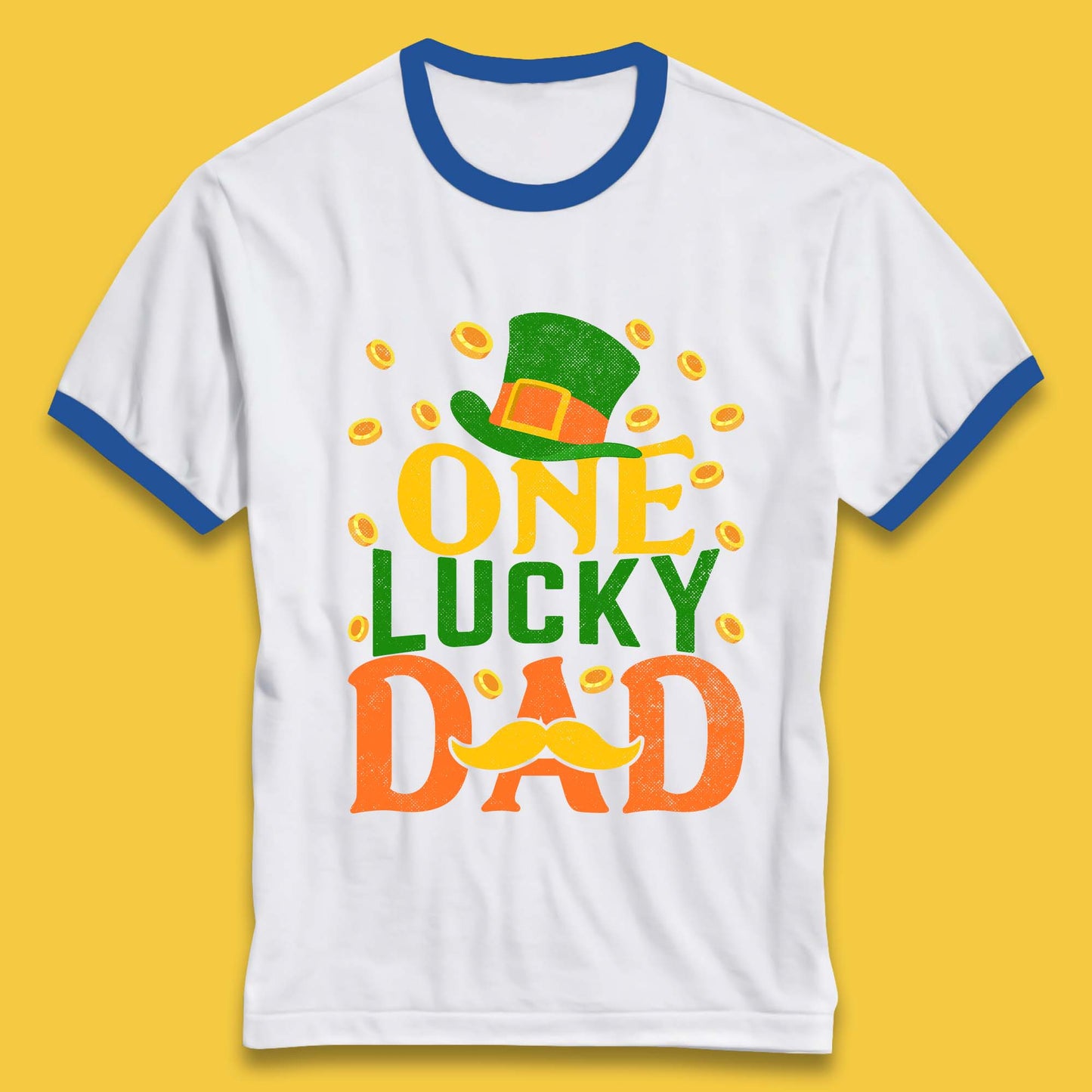 One Lucky Dad Patrick's Day Ringer T-Shirt