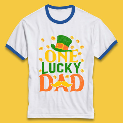 One Lucky Dad Patrick's Day Ringer T-Shirt