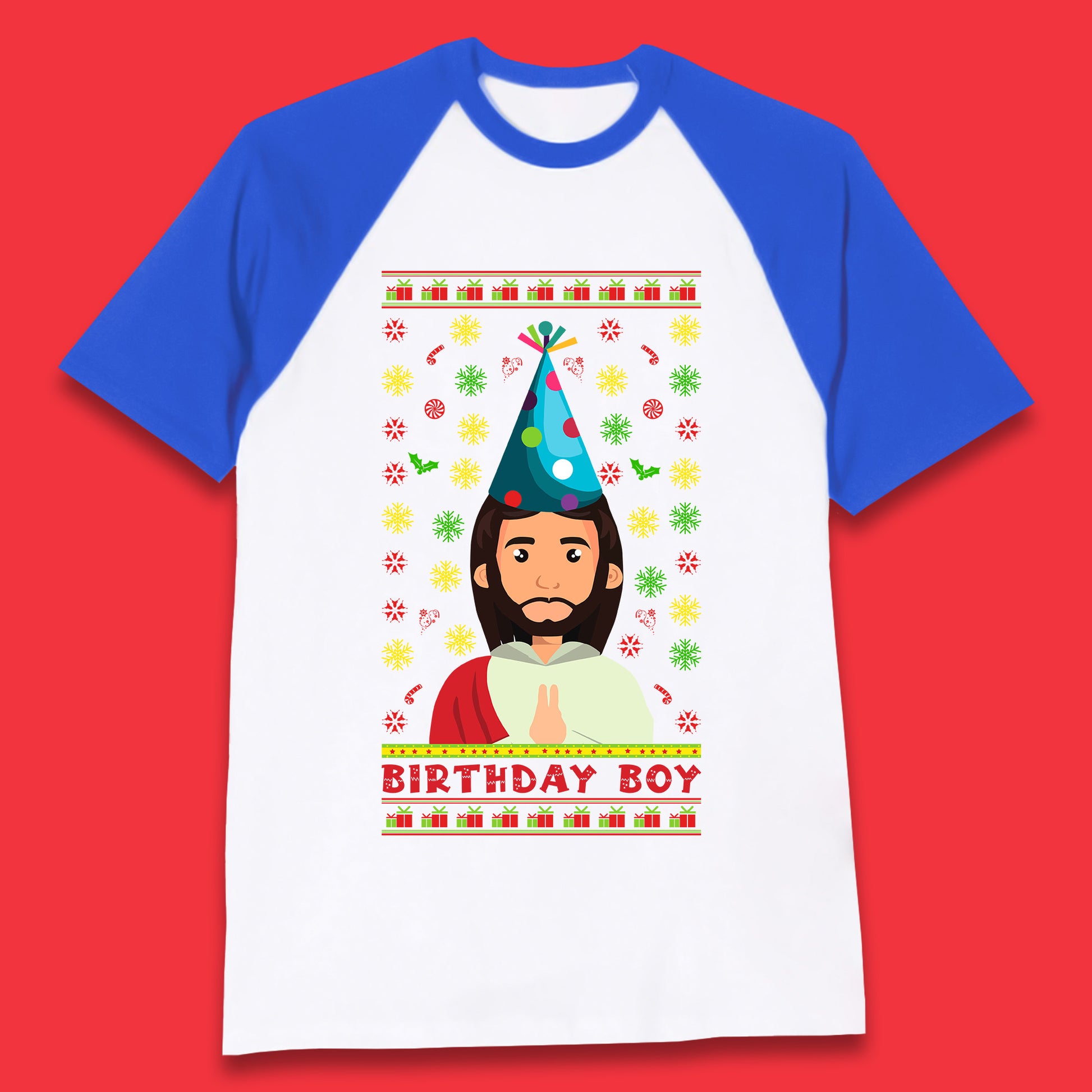 jesus birthday boy christmas baseball t shirt