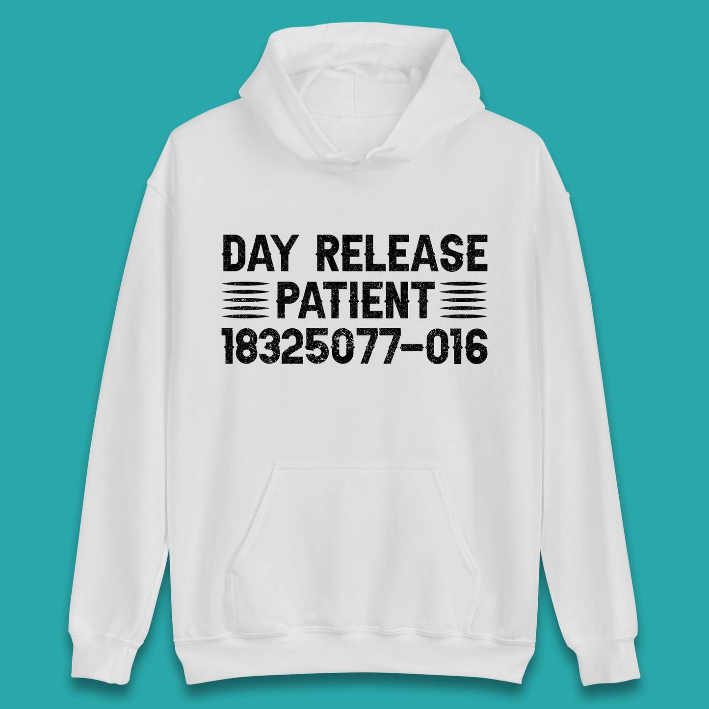 Day Release Patient Psycho Ward Halloween Mental Health Parole Jail Prison Funny Locked Up Unisex Hoodie